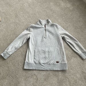 L.L. Bean Gray Quilted Sweatshirt